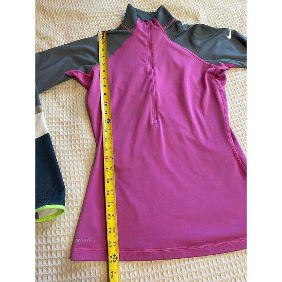 Nike Pro Half Zip pull On Purple & Gray Performance Activewear Jacket Small - Picture 5 of 10